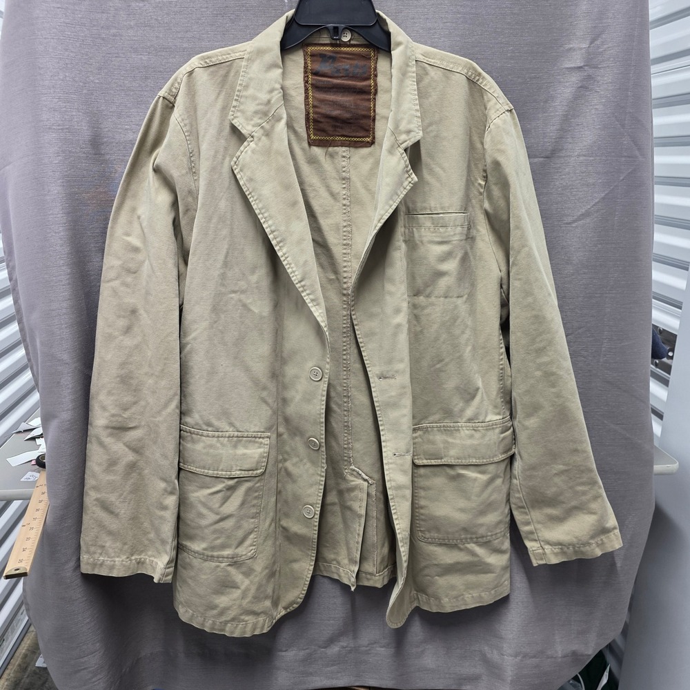 Parts Mens Khaki Cotton Canvas Chore Coat Blazer Jacket XL P5046PC